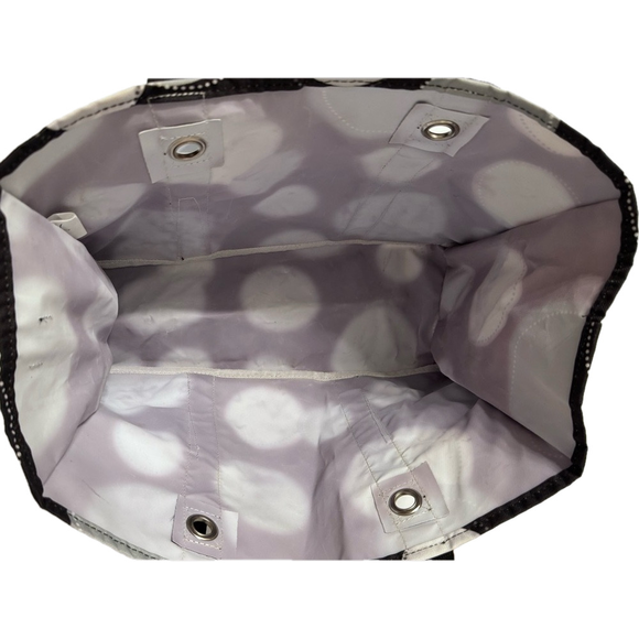 Thirty-One Organizing Utility Tote Black & White “Lotsa Dots” - Picture 3 of 5
